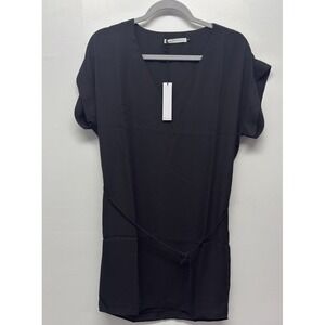 New Three Eighty Two Revolve Ruby Shoulder Drop Black Semi-Sheer Dress XS‎ #31